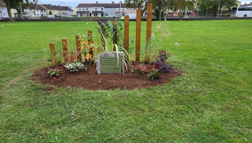 Memorial plaque at The Finglas Centre Memorial Garden