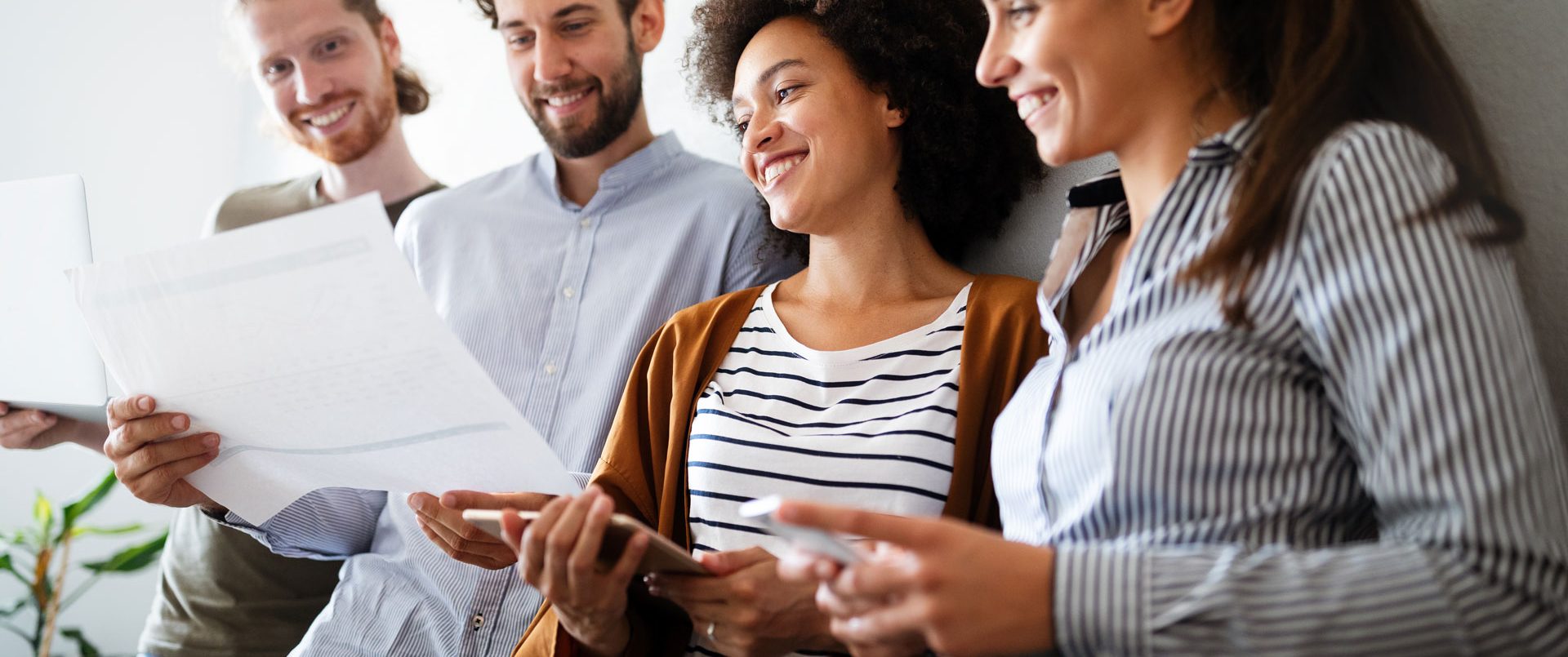 Business people and architects collaborating in an office setting